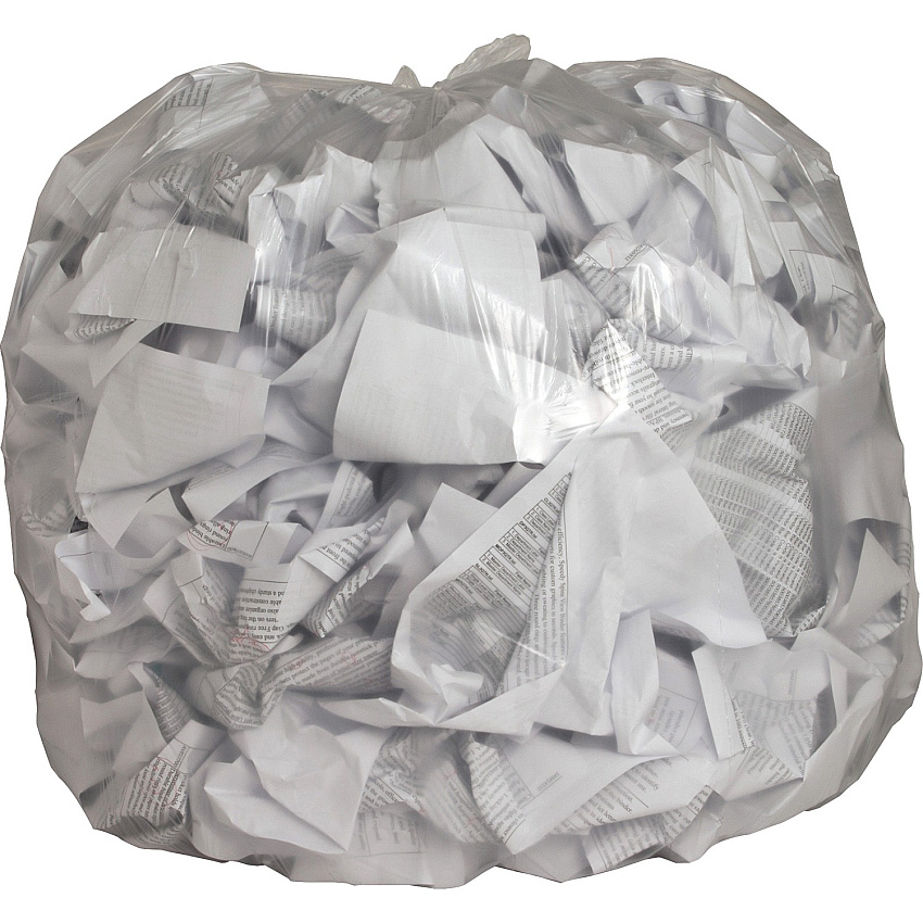 Genuine Joe Clear Trash Can Liners 45 gal Capacity - 46" Length x 40" Width x 0.60 mil (15 Micron) Thickness - Low Density - Clear - Film - Multipurpose - Recycled - 250/Box - 1 Carton (GJO01015)