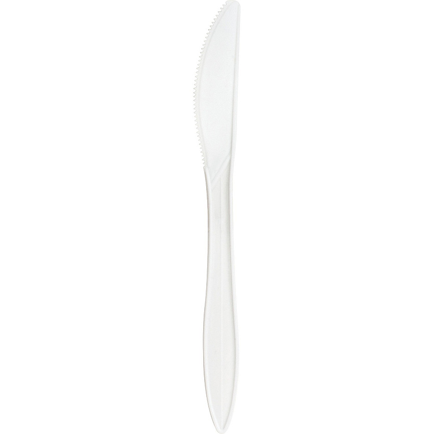 Genuine Joe Medium-weight Knives Polypropylene - White - 1000 / Carton (GJO20001)