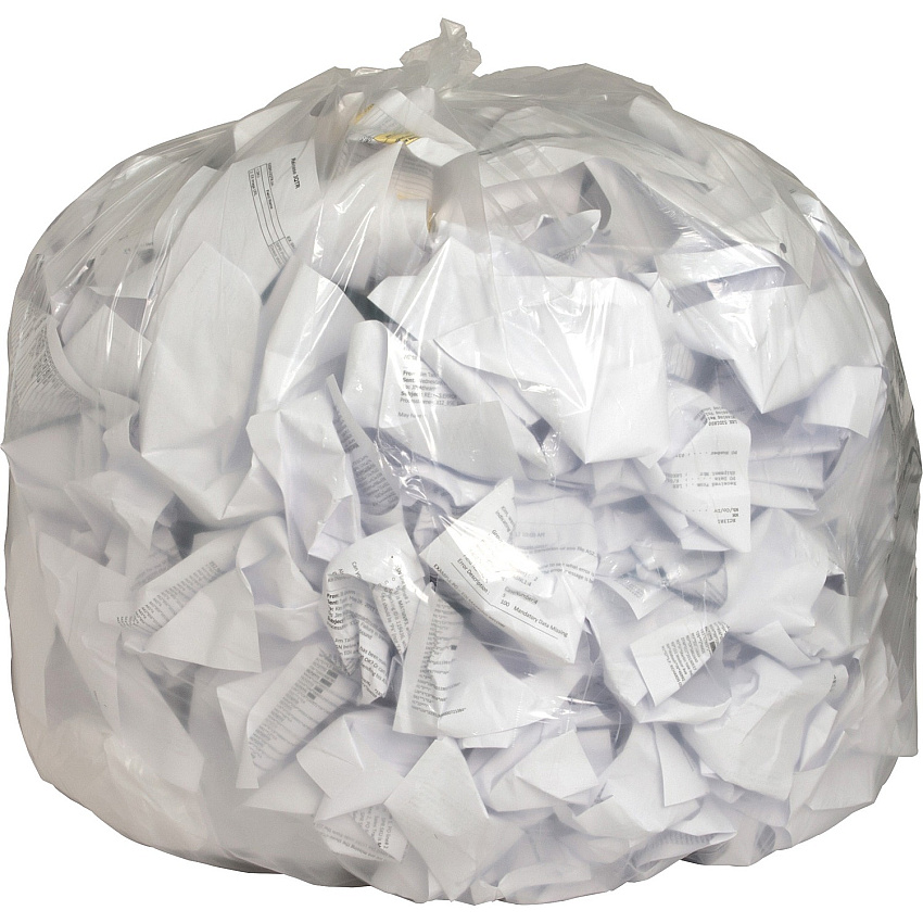 Genuine Joe Clear Trash Can Liners 56 gal Capacity - 48" Length x 43" Width x 0.80 mil (20 Micron) Thickness - Low Density - Clear - Film - Multipurpose - Recycled - 100/Box - 1 Carton (GJO01016)