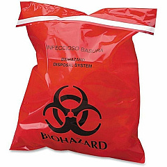 CareTek Stick-On Biohazard Infectious Waste Bags 10" Length x 9" Width x 2 mil (51 Micron) Thickness - Red - 100 / Box (CTRB042910) CareTek Stick-On Biohazard Infectious Waste Bags 10" Length x 9" Width x 2 mil (51 Micron) Thickness - Red - 100 / Box (CTRB042910)