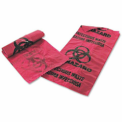 Medegen MHMS Infectious Waste Red Disposal Bags 1 gal Capacity - 14" Length x 11" Width x 1.25 mil (32 Micron) Thickness - Red - Office Waste - 200 / Box (01EB086000)
