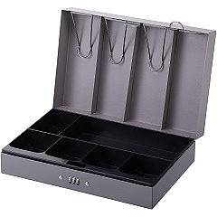 Sparco Steel Combination Lock Steel Cash Box 6 Coin - Steel - Gray - 3.2" Height x 11.5" Width x 7.8" Depth - 1 Each (15508) Sparco Steel Combination Lock Steel Cash Box 6 Coin - Steel - Gray - 3.2" Height x 11.5" Width x 7.8" Depth - 1 Each (15508)