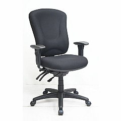 Lorell Contoured Managerial Task Chair Black Seat Color - Polyester Seat Material - Black Frame Color - 1 Each (LLR66153)