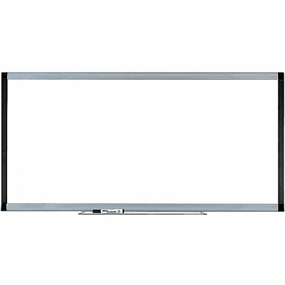 Lorell Signature Series Magnetic Dry-erase Markerboard 96" (8 ft) Width x 48" (4 ft) Height - Coated Steel Surface - Silver, Ebony Frame - Magnetic - 1 Each (LLR69654)