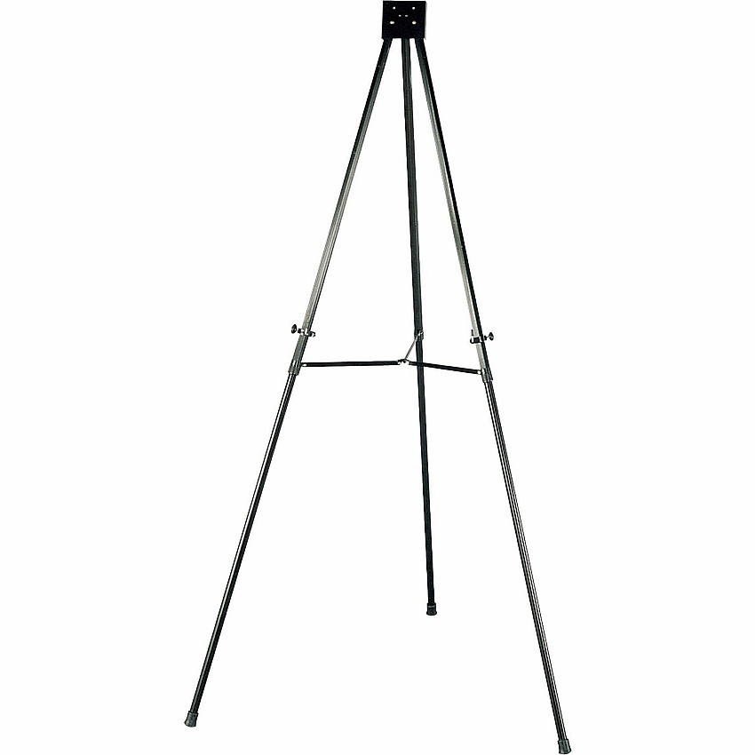 Lorell Telescoping Easel 34" (2.8 ft) Width x 66" (5.5 ft) Height - Aluminum Surface - Black Frame - Foldable - 1 Each (LLR75683)