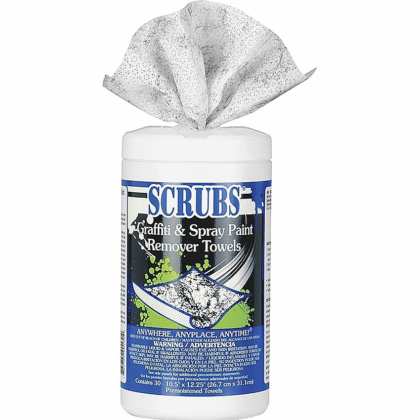SCRUBS Graffiti/Spray Paint Remover Towels (90130)