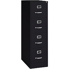 Lorell Fortress Series 26-1/2" Commercial-Grade Vertical File Cabinet 15" Width x 26.5" Depth x 52" Height - 4 x Drawer(s) for File - Letter - Vertical - Security Lock, Ball-bearing Suspension, Heavy Duty - Black - Steel - Recycled - 1 Each (LLR60191) Lorell Fortress Series 26-1/2" Commercial-Grade Vertical File Cabinet 15" Width x 26.5" Depth x 52" Height - 4 x Drawer(s) for File - Letter - Vertical - Security Lock, Ball-bearing Suspension, Heavy Duty - Black - Steel - Recycled - 1 Each (LLR60191)