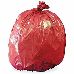 Medegen MHMS Red Biohazard Infectious Waste Liners 7 gal Capacity - 24" Length x 24" Width x 1.20 mil (30 Micron) Thickness - Red - 1 Box (RIWB142424)