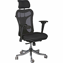 MooreCo Ex Ergonomic Office Chair Black Seat Color - 5-star Base - 1 Each (34434)