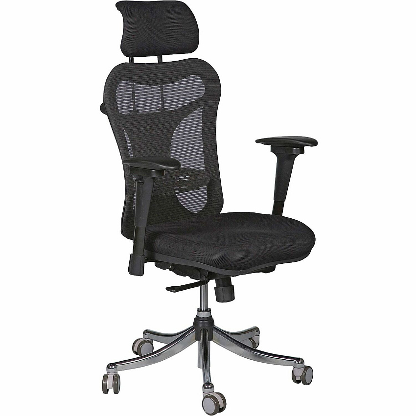 MooreCo Ex Ergonomic Office Chair Black Seat Color - 5-star Base - 1 Each (34434)