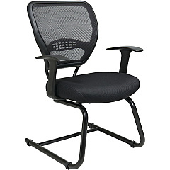 Office Star Professional Air Grid Back Visitors Chair Black Seat Color - Sled Base - Black - 1 Each (5505) Office Star Professional Air Grid Back Visitors Chair Black Seat Color - Sled Base - Black - 1 Each (5505)