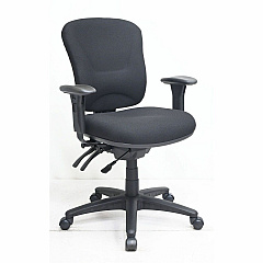 Lorell Accord Series Mid-Back Task Chair Black Seat Color - Polyester Seat Material - Black Frame Color - 1 Each (LLR66128)