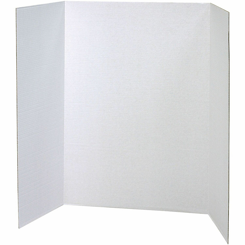 Pacon Presentation Boards 36" Board Height x 48" Board Width - White Surface - Tri-fold, Heavy Duty - 1 Carton (3762)