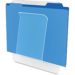 Deflecto Stand-Tall Wall File 10.63" Height x 9.25" Width x 1.75" Depth - Unbreakable, Stackable - Clear - Plastic - 1 Each (65501)