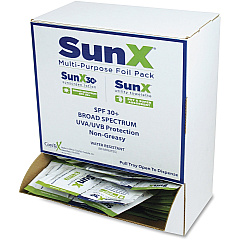 SunX CoreTex SPF30 Sunscreen Towelettes with Dispenser Lotion - Non-greasy, Water Resistant, Sweat Proof, Oil-free, PABA-free - 50/Dispenser Box - 1 Each (CTSS010661) SunX CoreTex SPF30 Sunscreen Towelettes with Dispenser Lotion - Non-greasy, Water Resistant, Sweat Proof, Oil-free, PABA-free - 50/Dispenser Box - 1 Each (CTSS010661)