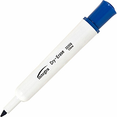 Integra Chisel Point Dry-erase Markers Blue Ink - Fiber Tip - Writing - 12 / Dozen (33308)