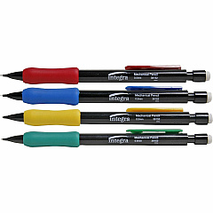 Integra Grip Mechanical Pencils 0.5 mm Lead - Refillable - Assorted Barrel - 12 / Dozen (36152)