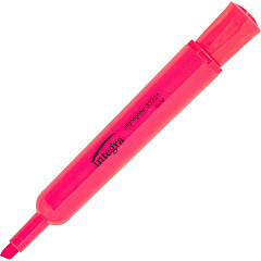 Integra Chisel Desk Liquid Highlighters Fluorescent Pink Ink - 12 / Dozen (33321)