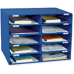 Classroom Keepers 10-Slot Mailbox 10 Compartment(s) - Compartment Size : 3" x 12.50" x 10" - 16.63" Height x 21" Width x 12.88" Depth - 70% Recycled - Blue - 1 Each (001309) Classroom Keepers 10-Slot Mailbox 10 Compartment(s) - Compartment Size : 3" x 12.50" x 10" - 16.63" Height x 21" Width x 12.88" Depth - 70% Recycled - Blue - 1 Each (001309)