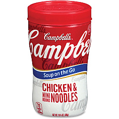 Campbell's Soup on the Go Chicken & Mini Round Noodles Microwavable - Chicken Noodle - 10.75 oz - 8 / Carton (14982) Campbell's Soup on the Go Chicken & Mini Round Noodles Microwavable - Chicken Noodle - 10.75 oz - 8 / Carton (14982)