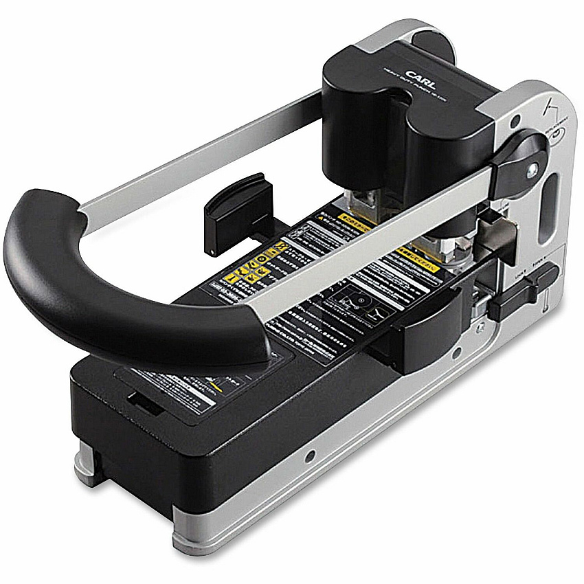 CARL Extra Heavy-duty Two-hole Punch 2 Punch Head(s) - 300 Sheet of 20lb Paper - 1/4" Punch Size - Round Shape - Silver - 1 Each (62300)