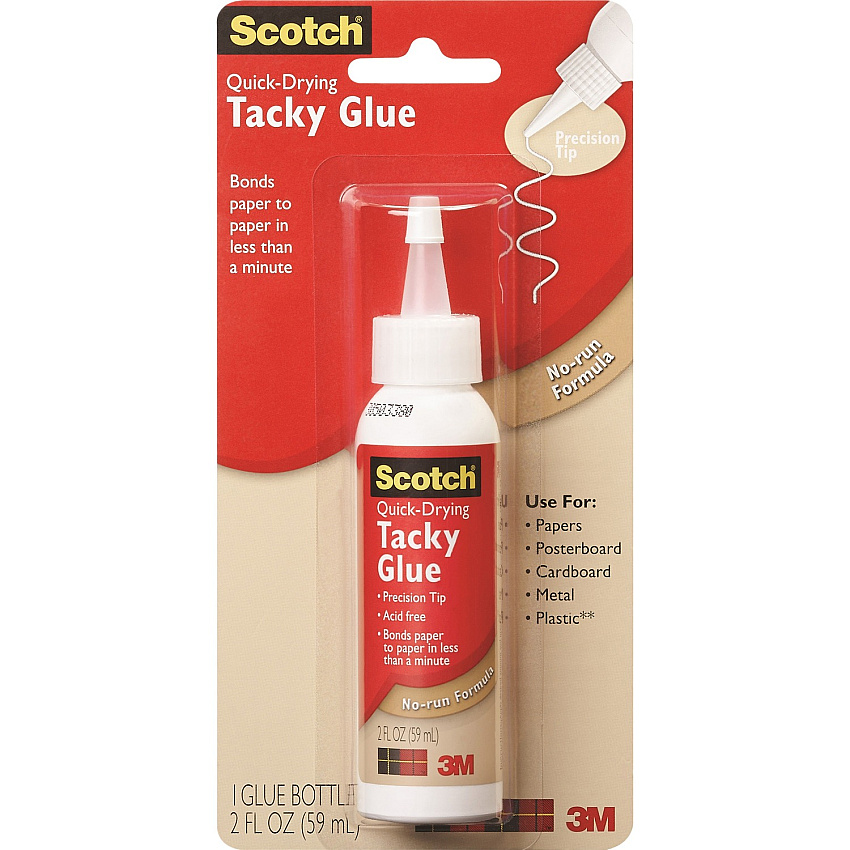 Scotch Quick-drying Tacky Glue 2 oz - Clear - 1 Pack (6052)