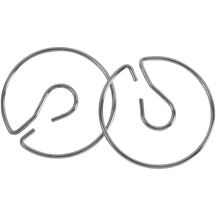 Pacon Chart Stand Rings 4" Diameter - Metal - Silver - 2 / Pack (74440)
