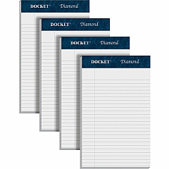 TOPS Docket Diamond Writing Tablet - Jr.Legal 50 Sheets - Double Stitched - 24 lb Basis Weight - Jr.Legal - 5" x 8" Sheet Size - 8" Height x 5" Width - White Paper - Perforated, Rigid, Acid-free - Recycled - 50 / Pack (63981) TOPS Docket Diamond Writing Tablet - Jr.Legal 50 Sheets - Double Stitched - 24 lb Basis Weight - Jr.Legal - 5" x 8" Sheet Size - 8" Height x 5" Width - White Paper - Perforated, Rigid, Acid-free - Recycled - 50 / Pack (63981)