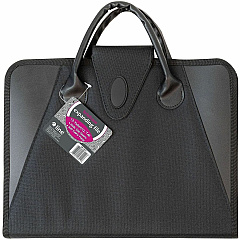 C-Line Letter Expanding File 8 1/2" x 11" - 300 Sheets Capacity - 13 Internal Pocket - 12 Divider - Black - Hook & Loop Closure - 1 Each (48211)