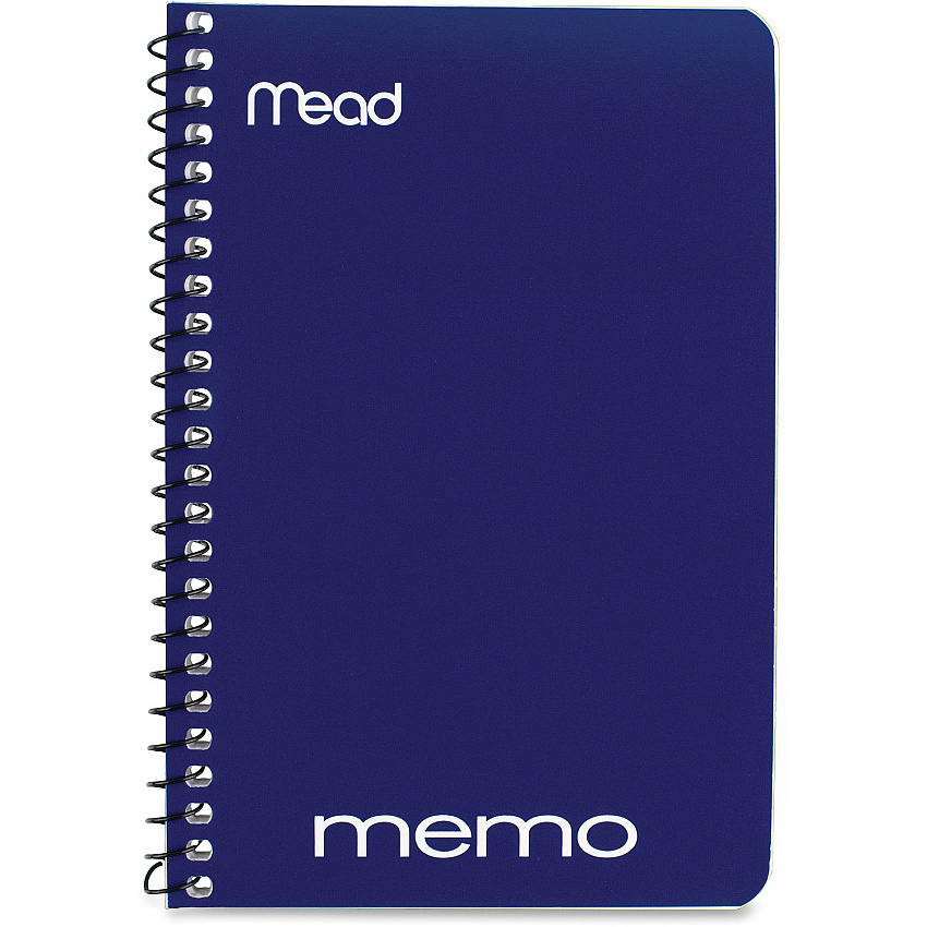 Mead Wirebound Memo Notebook 40 Sheets - Wire Bound - 4" x 6" Sheet Size - Assorted Paper - Tan Board Cover - 1 Each (45644)