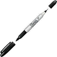 Sharpie Twin Tip Permanent Markers Black Ink - Alcohol Based - 1 Each (32201) Sharpie Twin Tip Permanent Markers Black Ink - Alcohol Based - 1 Each (32201)