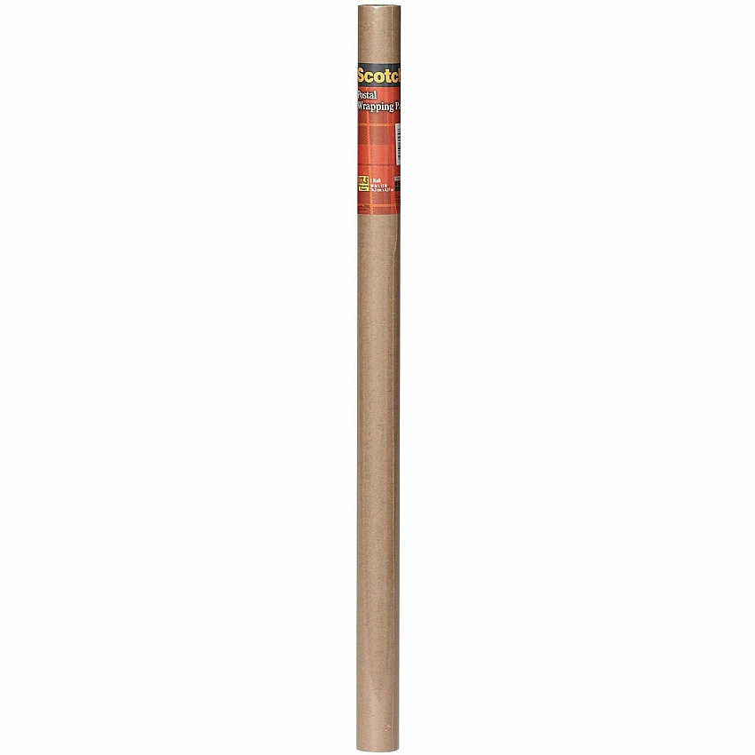 Scotch Postal Wrapping Paper 30" Width x 15 ft Length - 60 lb Basis Weight - Kraft - Brown - 1 Roll (7900)
