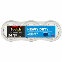 Scotch Heavy-Duty Shipping/Packaging Tape 54.60 yd Length x 1.88" Width x 3.1 mil Thickness - 3" Core - Clear - Synthetic Rubber Resin - Rubber Resin Backing - Split Resistant, Tear Resistant, Breakage Resistance - For Mailing, Moving, Packing, Se (38503) Scotch Heavy-Duty Shipping/Packaging Tape 54.60 yd Length x 1.88" Width x 3.1 mil Thickness - 3" Core - Clear - Synthetic Rubber Resin - Rubber Resin Backing - Split Resistant, Tear Resistant, Breakage Resistance - For Mailing, Moving, Packing, Se (38503)
