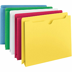 Smead Colored Straight Tab Cut Letter Recycled File Jacket 8 1/2" x 11" - 2" Expansion - 11 pt. - 2 Plys - Blue, Green, Red, White, Yellow - Slip Resistant, Reinforced Tab - 10% Recycled - 10 / Pack (75688) Smead Colored Straight Tab Cut Letter Recycled File Jacket 8 1/2" x 11" - 2" Expansion - 11 pt. - 2 Plys - Blue, Green, Red, White, Yellow - Slip Resistant, Reinforced Tab - 10% Recycled - 10 / Pack (75688)
