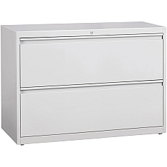 Lorell Fortress Series Lateral File 42" Width x 18.6" Depth x 28.1" Height - 2 x Drawer(s) for File - Legal, Letter, A4 - Lateral - Rust Proof, Leveling Glide, Ball-bearing Suspension, Interlocking, Label Holder - Light Gray - Baked Enamel - St (LLR60439) Lorell Fortress Series Lateral File 42" Width x 18.6" Depth x 28.1" Height - 2 x Drawer(s) for File - Legal, Letter, A4 - Lateral - Rust Proof, Leveling Glide, Ball-bearing Suspension, Interlocking, Label Holder - Light Gray - Baked Enamel - St (LLR60439)