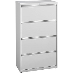 Lorell Fortress Series Lateral File 36" Width x 18.6" Depth x 52.5" Height - 4 x Drawer(s) for File - Legal, Letter, A4 - Lateral - Rust Proof, Leveling Glide, Interlocking, Ball-bearing Suspension, Label Holder - Light Gray - Baked Enamel - St (LLR60445) Lorell Fortress Series Lateral File 36" Width x 18.6" Depth x 52.5" Height - 4 x Drawer(s) for File - Legal, Letter, A4 - Lateral - Rust Proof, Leveling Glide, Interlocking, Ball-bearing Suspension, Label Holder - Light Gray - Baked Enamel - St (LLR60445)