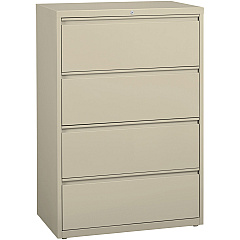 Lorell Fortress Series Lateral File 36" Width x 18.6" Depth x 52.5" Height - 4 x Drawer(s) for File - Legal, Letter, A4 - Lateral - Rust Proof, Leveling Glide, Interlocking, Ball-bearing Suspension, Label Holder - Putty - Baked Enamel - Steel - (LLR60444) Lorell Fortress Series Lateral File 36" Width x 18.6" Depth x 52.5" Height - 4 x Drawer(s) for File - Legal, Letter, A4 - Lateral - Rust Proof, Leveling Glide, Interlocking, Ball-bearing Suspension, Label Holder - Putty - Baked Enamel - Steel - (LLR60444)