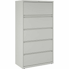 Lorell Fortress Series Lateral File 36" Width x 18.6" Depth x 67.7" Height - 5 x Drawer(s) for File - Legal, Letter, A4 - Lateral - Rust Proof, Leveling Glide, Interlocking, Ball-bearing Suspension, Label Holder - Light Gray - Baked Enamel - St (LLR60442) Lorell Fortress Series Lateral File 36" Width x 18.6" Depth x 67.7" Height - 5 x Drawer(s) for File - Legal, Letter, A4 - Lateral - Rust Proof, Leveling Glide, Interlocking, Ball-bearing Suspension, Label Holder - Light Gray - Baked Enamel - St (LLR60442)