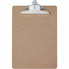 Saunders Brown Hardboard Clipboards 1" Clip Capacity - 8 1/2" x 11" Sheet Size - Spring Clip - Standard - Hardboard - Brown - 1 Each (05612)