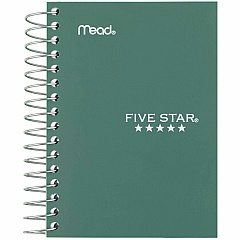 Mead Five Star Fat Lil' Wirebound Notebook 200 Pages - Plain - Coilock - 4" x 5 1/2" Sheet Size - Assorted Poly Cover - Perforated, Durable Cover, Easy Tear - 1 Each (45388) Mead Five Star Fat Lil' Wirebound Notebook 200 Pages - Plain - Coilock - 4" x 5 1/2" Sheet Size - Assorted Poly Cover - Perforated, Durable Cover, Easy Tear - 1 Each (45388)