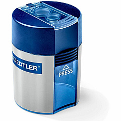 Staedtler Double-hole Tub Pencil Sharpener 2 Hole(s) - 1.5" Height x 1.5" Width - Plastic - 1 Each (512001) Staedtler Double-hole Tub Pencil Sharpener 2 Hole(s) - 1.5" Height x 1.5" Width - Plastic - 1 Each (512001)