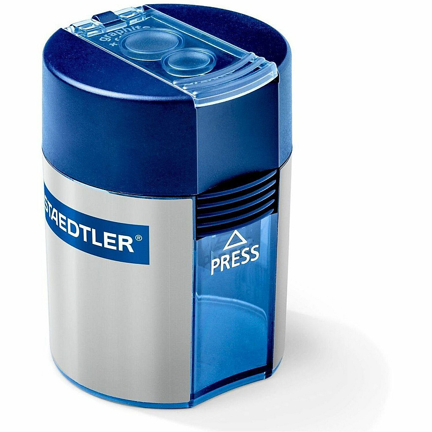Staedtler Double-hole Tub Pencil Sharpener 2 Hole(s) - 1.5" Height x 1.5" Width - Plastic - 1 Each (512001)