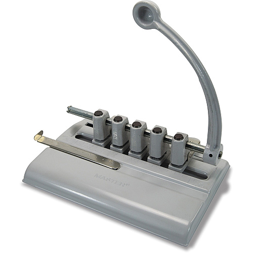 Master Products Adjustable 5-hole Punch 5 Punch Head(s) - 40 Sheet - 11/32" Punch Size - Tan - 1 Each (525M)