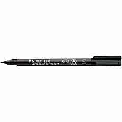 Lumocolor Permanent Pen 313 Permanent Universal Pen S Refillable - Black Ink - Black Polypropylene Barrel - Writing - 10 / Box (3139)
