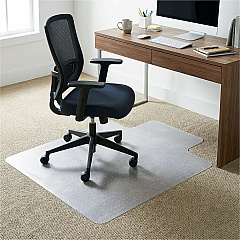 Lorell Lipped Chair Mat for Medium-Pile Carpet - 48" x 60" 48" Width x 60" Depth x 0.100" Thickness - Lip Size 12" Length x 25" Width - Rectangular - Vinyl - Clear - 1 Each (LLR25755) Lorell Lipped Chair Mat for Medium-Pile Carpet - 48" x 60" 48" Width x 60" Depth x 0.100" Thickness - Lip Size 12" Length x 25" Width - Rectangular - Vinyl - Clear - 1 Each (LLR25755)
