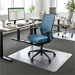 Lorell Rectangular Chair Mat for Medium-Pile Carpet - 48" x 60" Carpeted Floor - 48" Width x 60" Depth x 0.100" Thickness - Rectangular - Vinyl - Clear - 1 Each (LLR25754) Lorell Rectangular Chair Mat for Medium-Pile Carpet - 48" x 60" Carpeted Floor - 48" Width x 60" Depth x 0.100" Thickness - Rectangular - Vinyl - Clear - 1 Each (LLR25754)