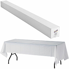 Genuine Joe Banquet-Size Plastic Tablecover 300 ft Length x 40" Width - Plastic - White - 1 Roll (GJO10324) Genuine Joe Banquet-Size Plastic Tablecover 300 ft Length x 40" Width - Plastic - White - 1 Roll (GJO10324)