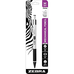 Zebra STEEL 3 Series M-301 Mechanical Pencil 0.5 mm Lead - Refillable - Silver Stainless Steel, Black Barrel - 1 Each (54011) Zebra STEEL 3 Series M-301 Mechanical Pencil 0.5 mm Lead - Refillable - Silver Stainless Steel, Black Barrel - 1 Each (54011)