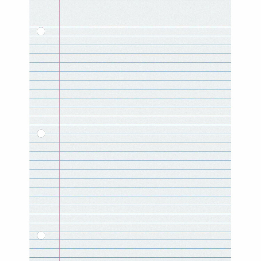 Pacon Ruled Composition Paper - Letter 500 Sheets - Wide Ruled Front Ruling - 0.37" Ruled - Red Margin - Letter - 8 1/2" x 11" Sheet Size - White Paper - Hole-punched - 1 Ream (2402)