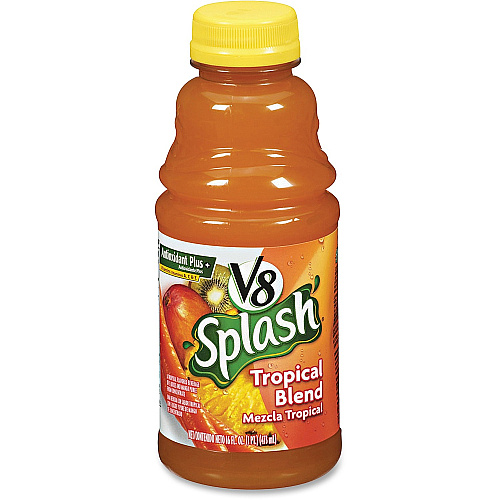 V8 Splash Tropical Blend Antioxidant+ Fruit Juice 16 fl oz (473 mL) - Tropical - 12 / Carton (5516)